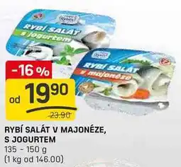 Flop RYBÍ SALÁT V MAJONÉZE, S JOGURTEM 135-150 g nabídka