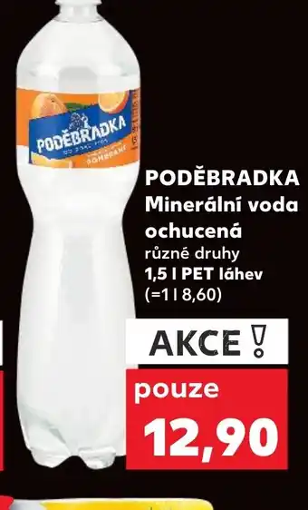 Kaufland PODĚBRADKA Minerální voda ochucená nabídka