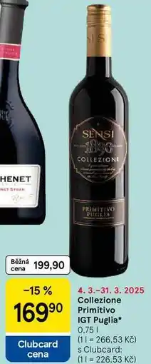 Tesco Collezione Primitivo IGT Puglia, 0,75 l nabídka