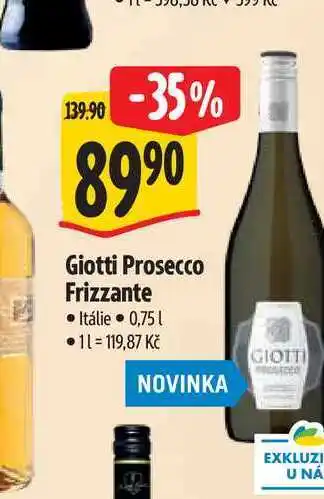 Albert Giotti Prosecco Frizzante 0,75 l nabídka
