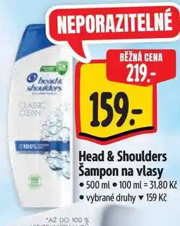 Albert Head & Shoulders Šampon na vlasy 500 ml nabídka
