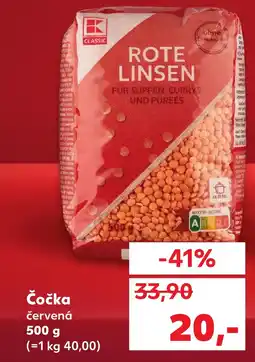 Kaufland Čočka červená nabídka