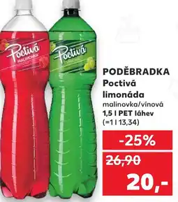 Kaufland PODĚBRADKA Poctivá limonáda nabídka