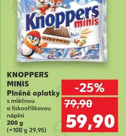 Kaufland KNOPPERS MINIS Plněné oplatky nabídka