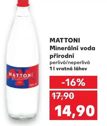 Kaufland MATTONI Minerální voda přírodní nabídka