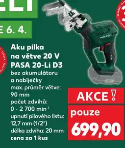 Kaufland Aku pilka na větve 20 V PASA 20-Li D3 nabídka