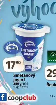 Coop Smetanový jogurt nabídka
