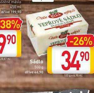 Billa Sádlo nabídka
