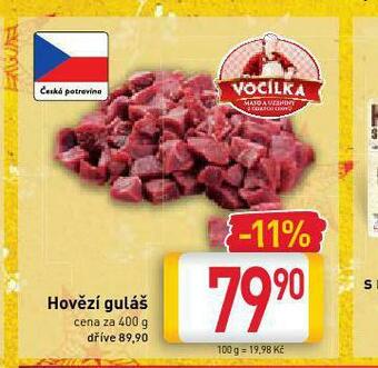 Billa Hovězí guláš nabídka
