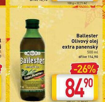 Billa Ballester olivový olej extra panenský nabídka