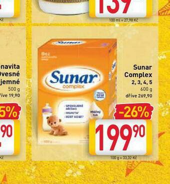 Billa Sunar complex nabídka