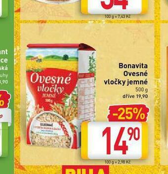 Billa Bonavita ovesné vločky jemné nabídka