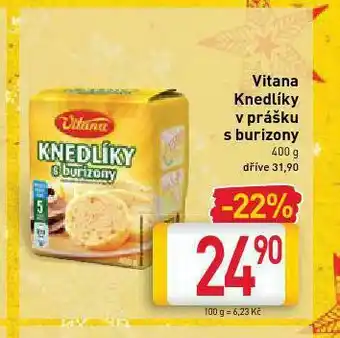 Billa Vitana knedlíky v přŕášku s burizony nabídka