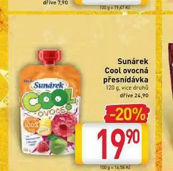 Sunárek cool ovocná svačinka