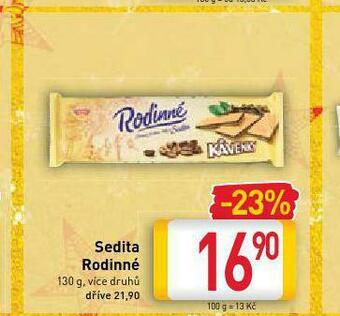 Billa Sedita rodinné nabídka
