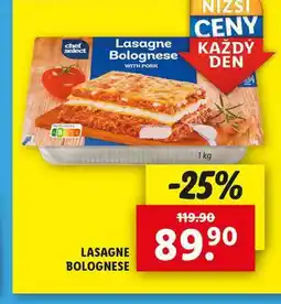 Lidl Lasagne bolognese nabídka