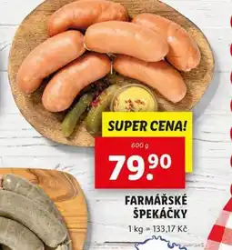 Lidl Farmářské špekáčky nabídka