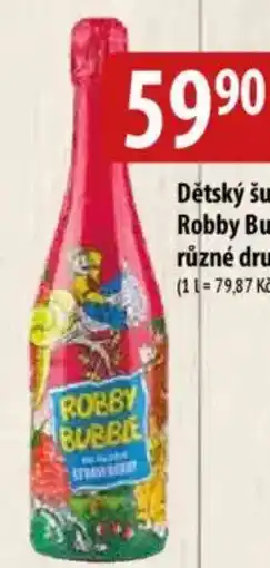 Bala ROBBY BUBBLE Dětský šumivý nápoj nabídka