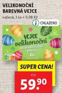 Lidl VELIKONOČNÍ BAREVNÁ VEJCE, 6 ks nabídka