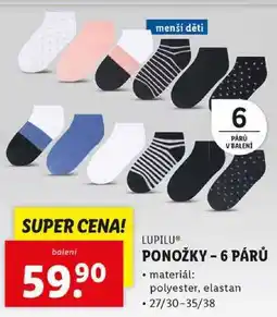 Lidl PONOŽKY - 6 PÁRŮ nabídka
