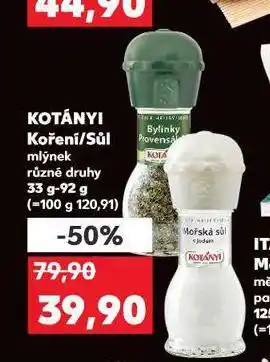 Kaufland Kotányi koření nabídka