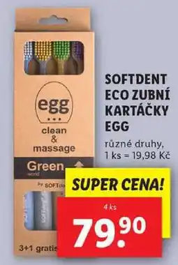 Lidl SOFTDENT ECO ZUBNÍ KARTÁČKY EGG, 4 ks nabídka