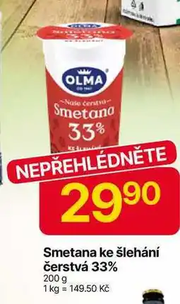 Hruška OLMA Smetana ke šlehání čerstvá 33% 200 g nabídka