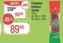 Globus Čabajská klobása Gyulai nabídka