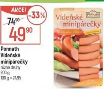 Globus Ponnath Vídeňské minipárečky nabídka