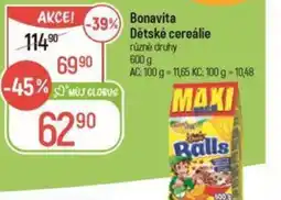 Globus Bonavita Dětské cereálie nabídka