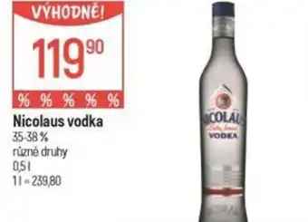 Globus Nicolaus vodka nabídka