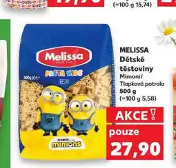 Kaufland Melissa dětské těstoviny nabídka