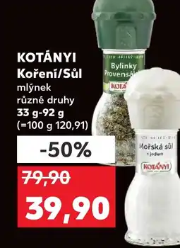 Kaufland KOTÁNYI Koření/Sůl nabídka