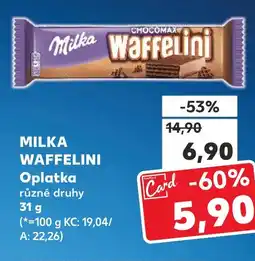 Kaufland MILKA WAFFELINI Oplatka nabídka