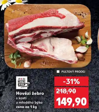 Kaufland Hovězí žebro s kostí z mladého býka nabídka