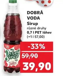Kaufland DOBRÁ VODA Sirup nabídka