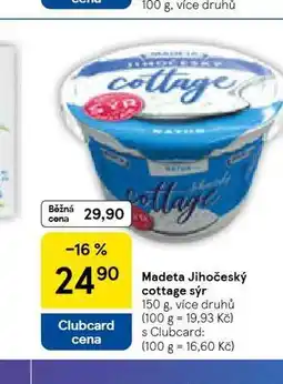 Tesco Madeta jihočeský cottage sýr nabídka