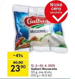 Tesco Mozzarella nabídka
