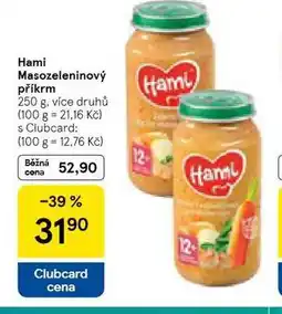 Tesco Hami masozeleninový příkrm nabídka