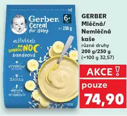Kaufland GERBER Mléčná/ Nemléčná kaše nabídka