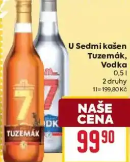 Billa U Sedmi kašen Tuzemák, Vodka nabídka
