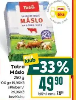 Billa Tatra Máslo nabídka
