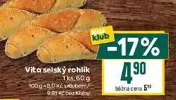 Billa Vita selský rohlik nabídka