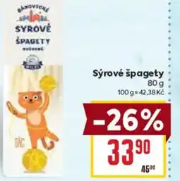 Billa Sýrové špagety nabídka