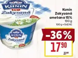 Billa Kunín Zakysaná smetana 15% nabídka