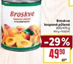 Billa Broskve loupané půlené nabídka