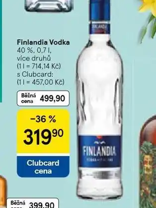 Tesco Finlandia vodka nabídka