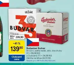 Tesco Pivo budweiser budvar original nabídka