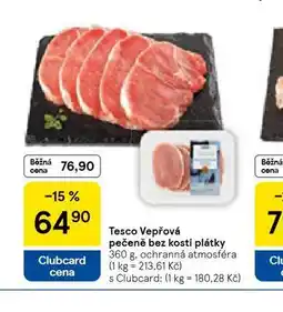 Tesco Vepřová pečeně bez kosti, plátky nabídka