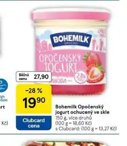 Tesco Bohemilk opočenský jogurt ochucený ve skle nabídka